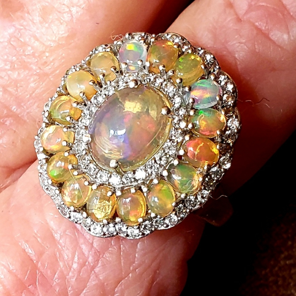 💥SALE TODAY ONLY💥Genuine OPAL Cluster Ring
